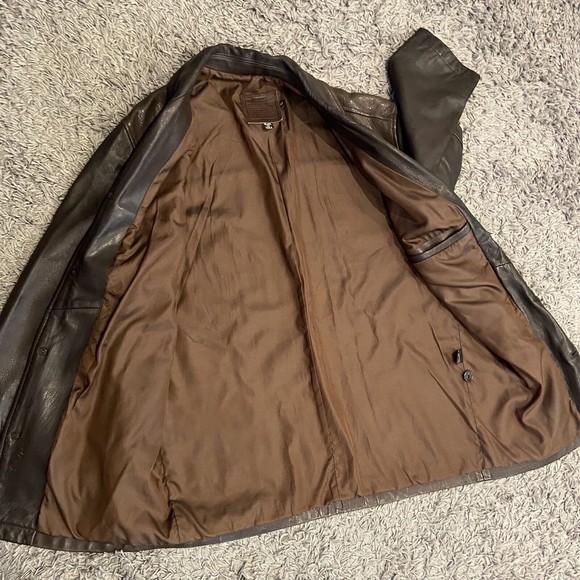 Coach Brown Leather Jacket - Picture 12 of 16